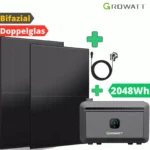 Genehmigungsfrei: 2-kW-Speicher und Solarmodule mit 910 Watt bifacial