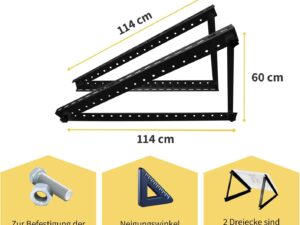 Aufständerung Solarpaneele Schwarz