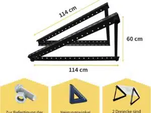 Aufständerung Solarpaneele Schwarz