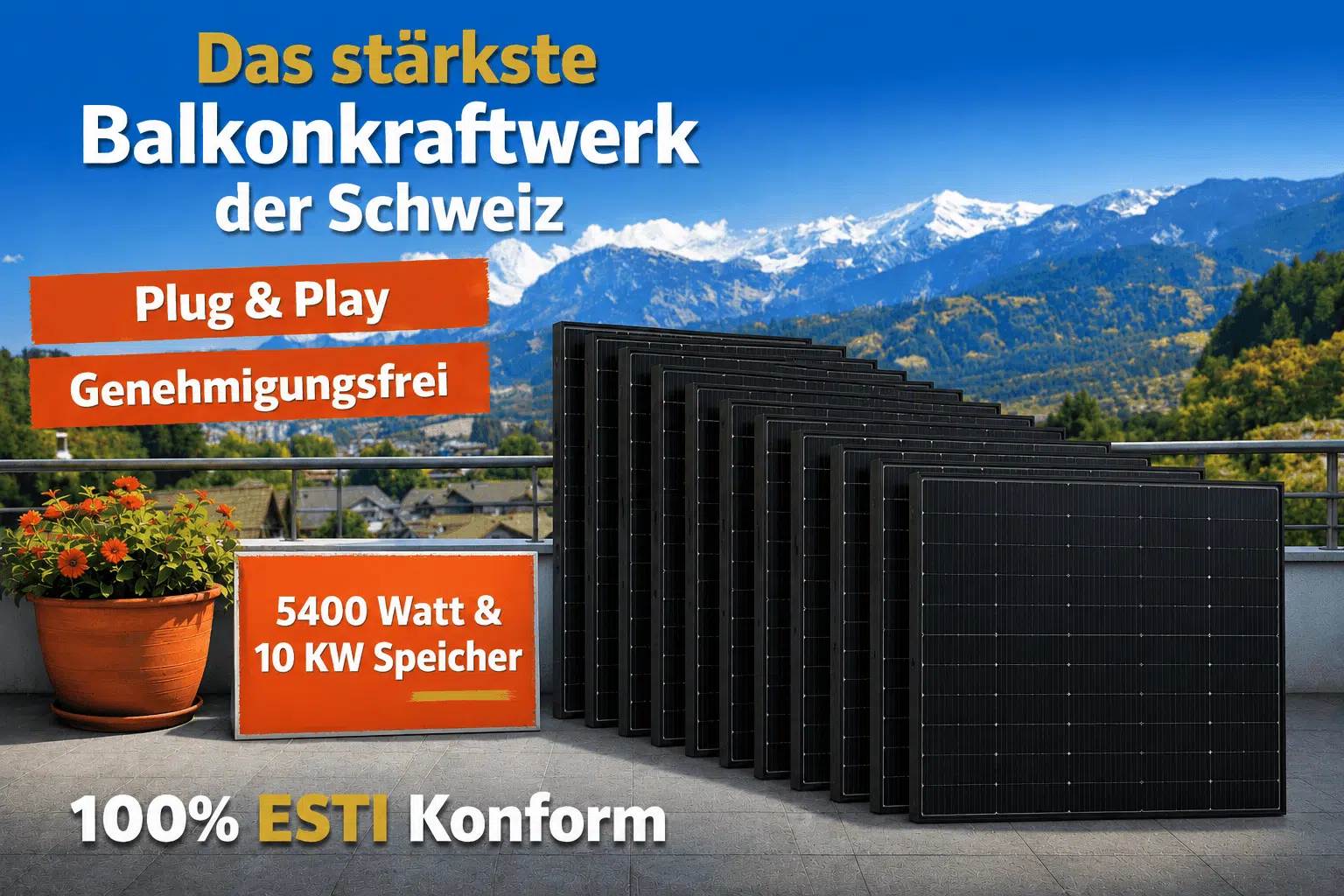 Das leistungsstärkste genehmigungsfreie Plug & Play-Balkonkraftwerk der Schweiz