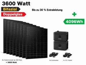 Solarmodule und Batteriespeicher für Energie