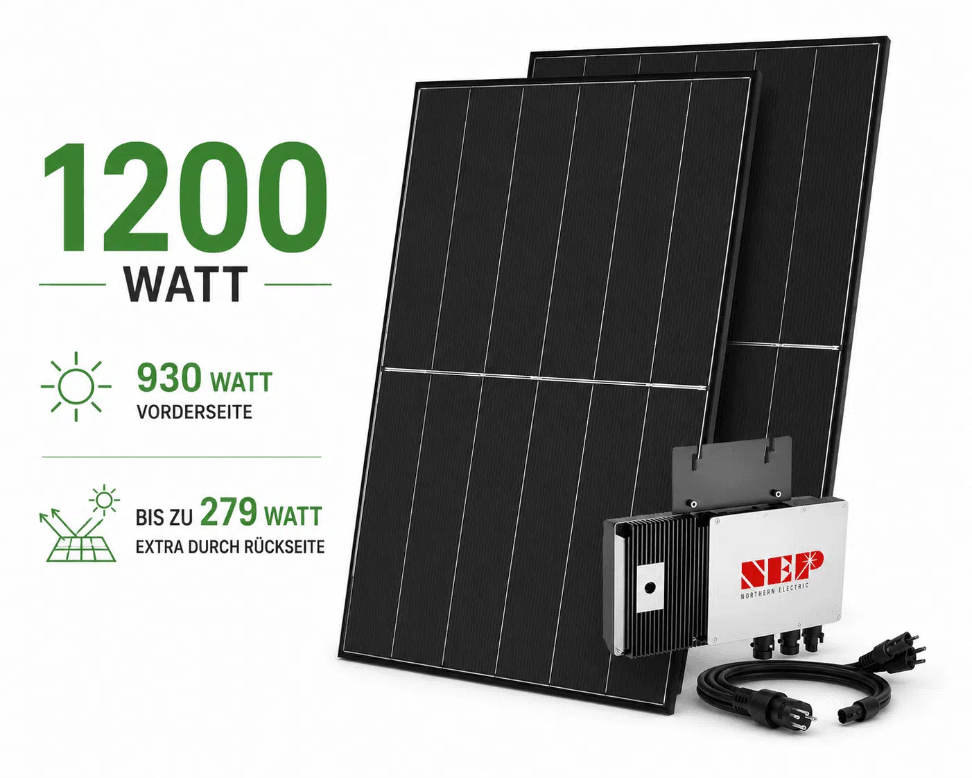 930/600 Watt bifaziale High End Hochleistungsmodule