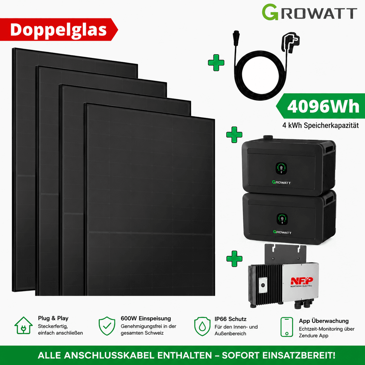 Solarmodule und Batteriespeicher-System