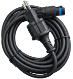 5-Meter-Standardkabel – Anschlusskabel für NEP600, Schuko-Stecker mit Schweizer Fixadapter und Dichtung