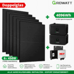 Solarpaneele mit Batteriespeicher und Zubehör