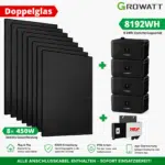 Steckerkraftwerk mit 8 KW Speicher und 8 Solarmodulen mit 3600 Watt