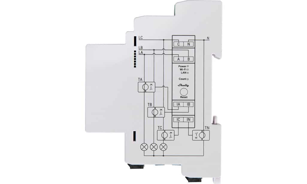 Shelly Pro 3EM Dreiphasen-Energiezähler – Bild 2