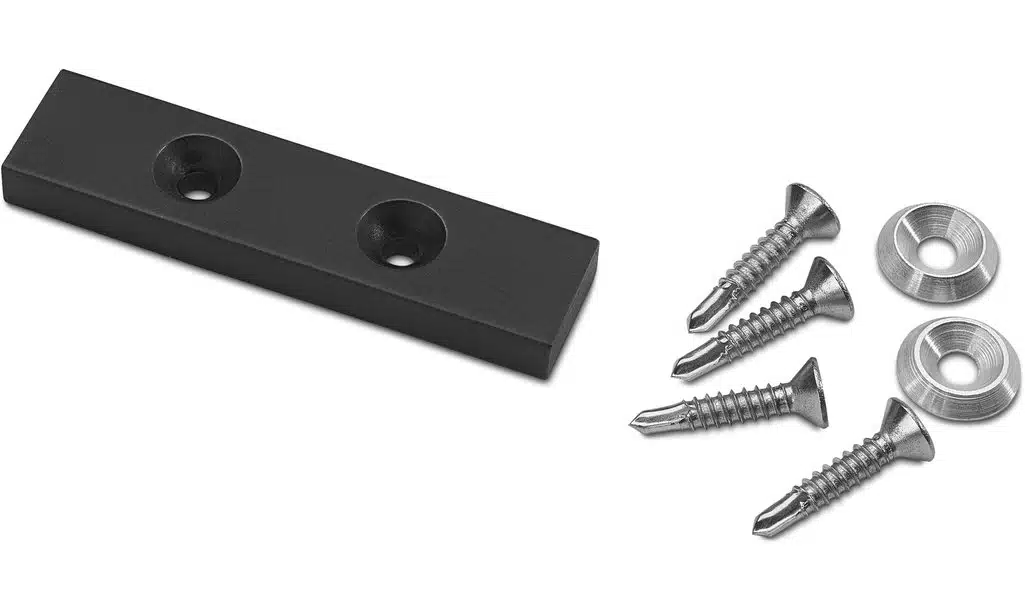 novotegra Adapterblech-Set 80x20x8mm sw (VPE50)