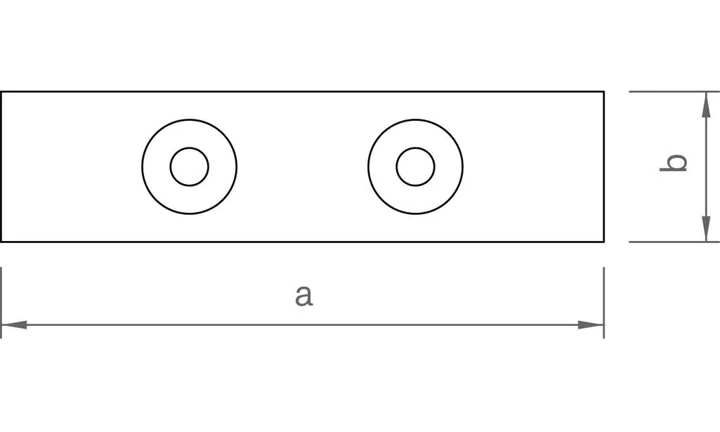 novotegra Adapterblech-Set 80x20x8mm sw (VPE50) – Bild 2