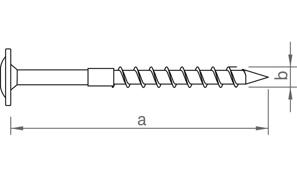 novotegra Befestigungsschraube Dachhaken 8x100mm (VPE50) – Bild 2