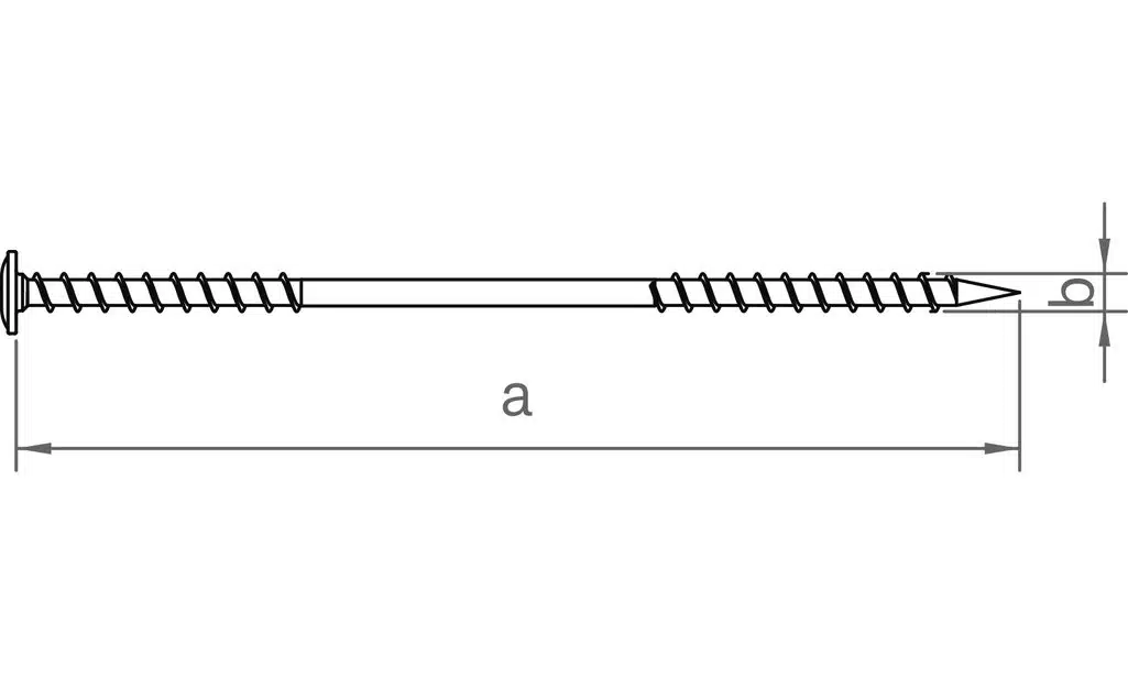 novotegra Befestigungsschraube Dachhaken 8x300mm (VPE50) – Bild 2