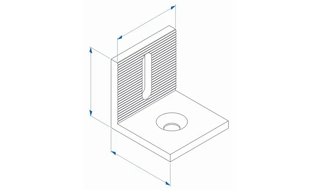 novotegra L-Adapter N-Schiene an C-Haken (VPE50) – Bild 2