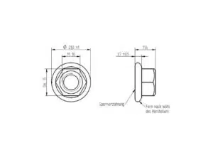 novotegra Sperrzahnmutter M10 SW15 V2A ähnl. DIN 6923 (VPE100)