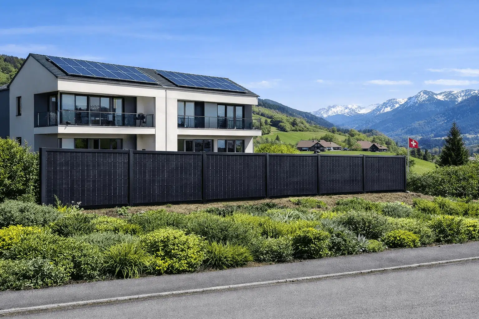 Solarzaun mit 8 Modulen genehmigungsfrei mit 4 kWh Speicher – Bild 3
