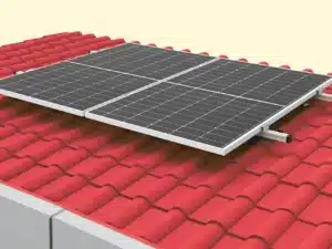 Solaranlage auf rotem Ziegeldach