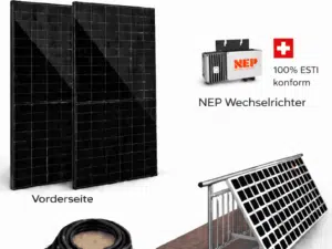 Balkonkraftwerk Kompletset mit Balkonhalterung