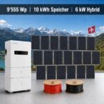 7.2 kW PV-Komplettanlage mit 7.5 kWh Batterie Growatt Hybrid Wechselrichter