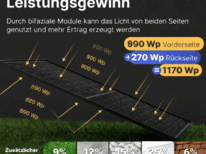 Bifaziale Module erhöhen den Ertrag.