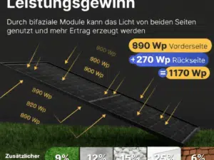 Bifaziale Module erhöhen den Ertrag.