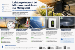 Leistungseinbruch bei Mikrowechselrichtern zur Mittagszeit – Die 5 häufigsten Ursachen und Lösungen