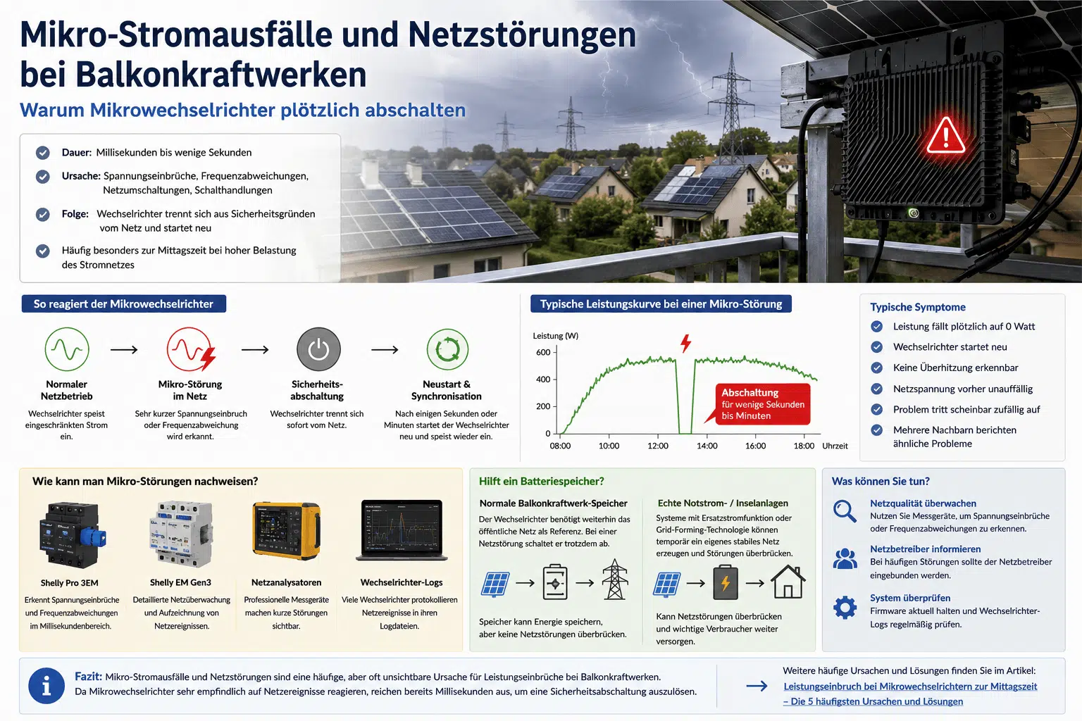 Mikro-Stromausfälle bei Balkonkraftwerken