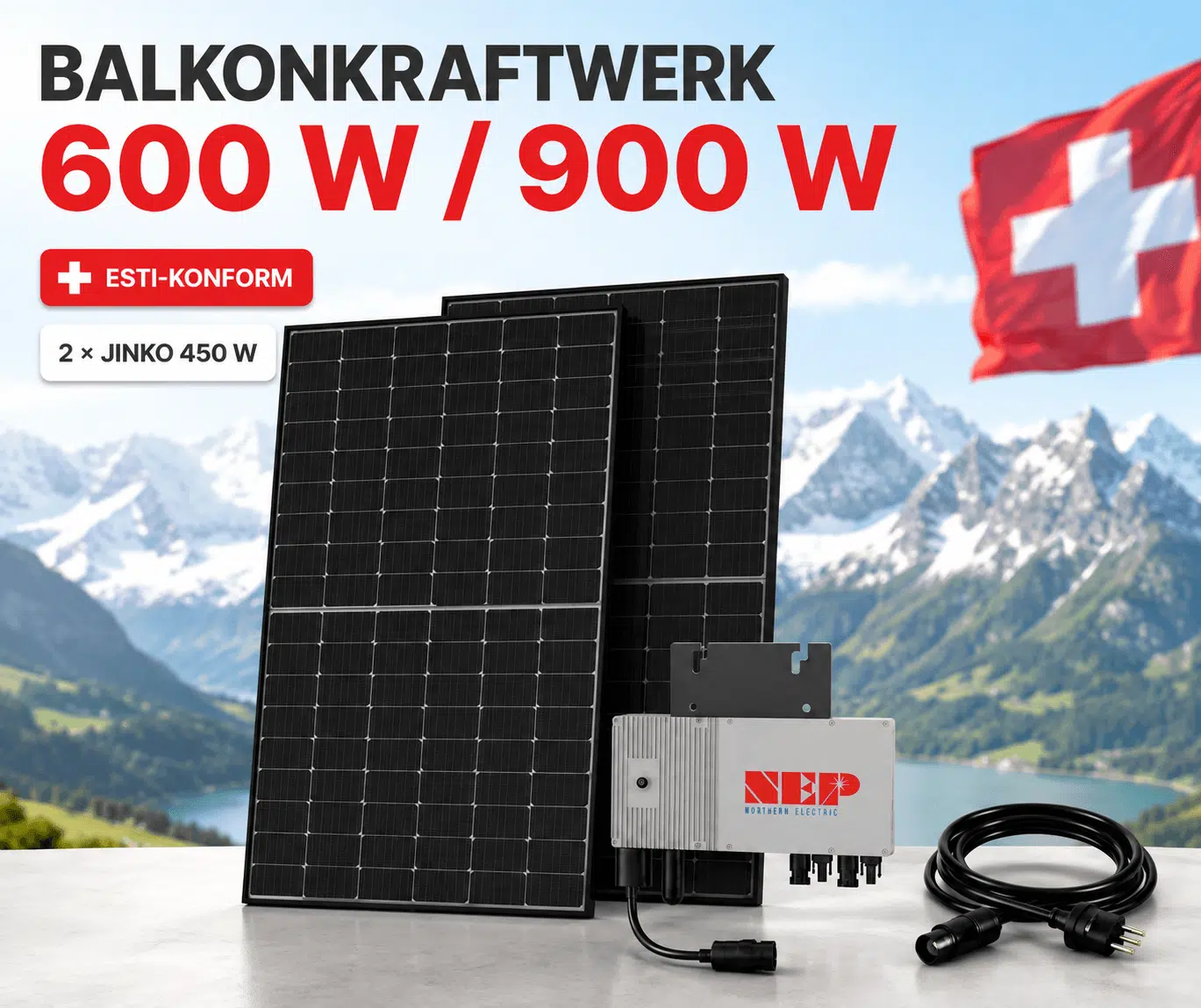 Balkonkraftwerk 600/900 Watt