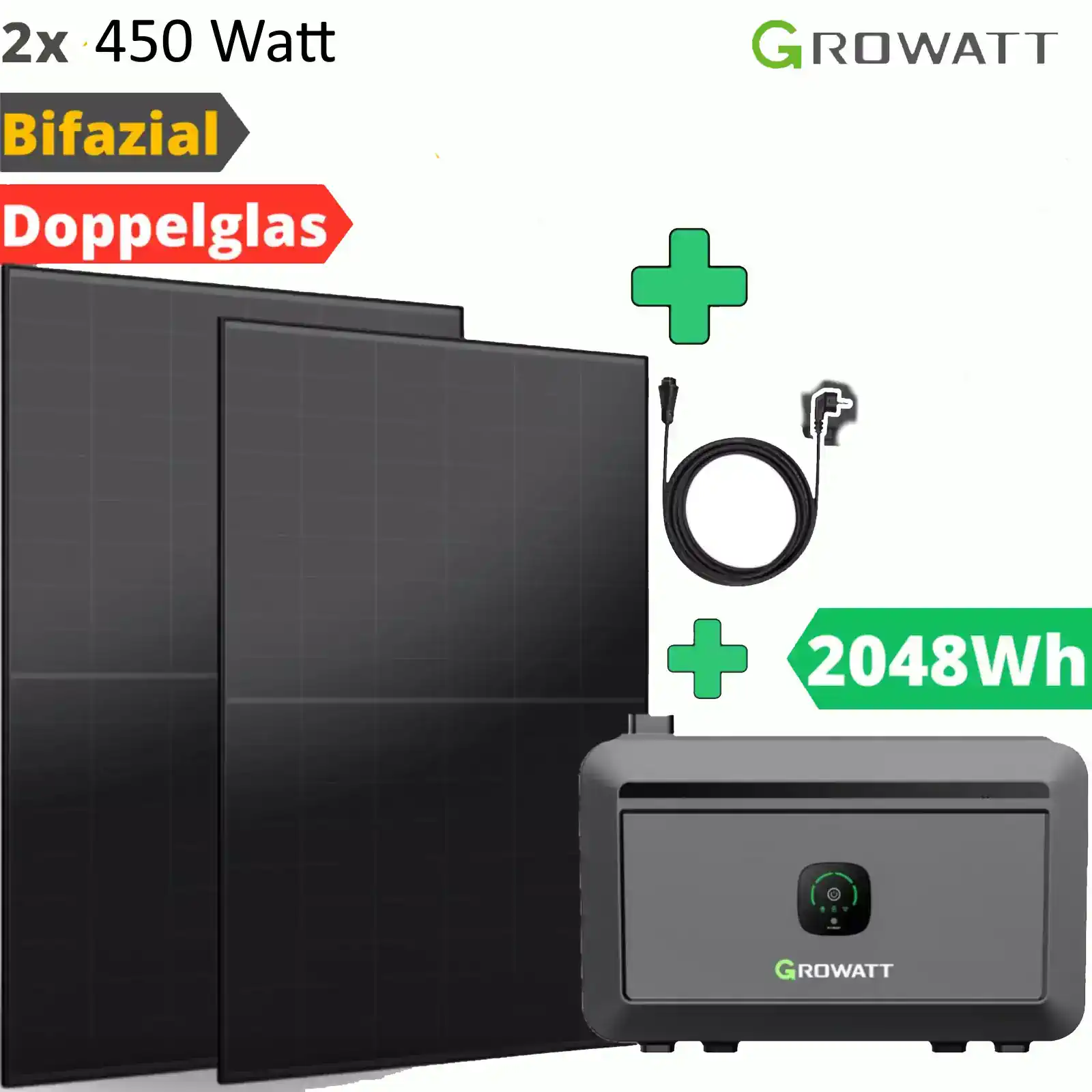Balkonkraftwerk bifacial, 890 Watt, komplett inkl. Montageset Dach, inkl. Lieferung – Bild 9
