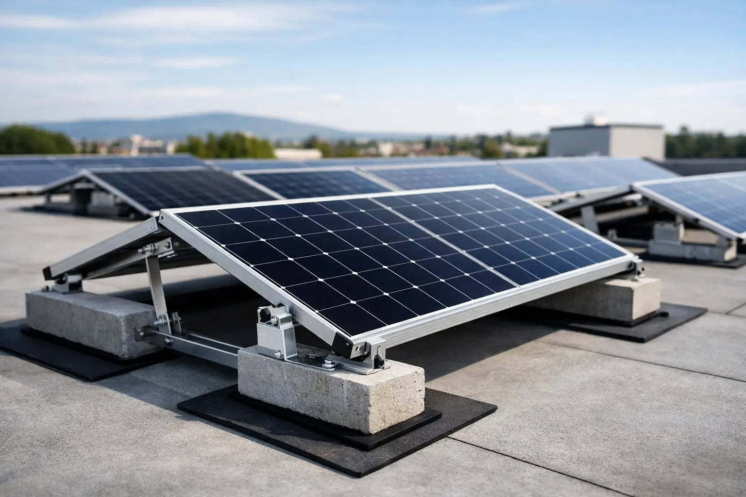 Solarmodul Flachdach Halterung richtig wählen